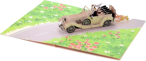 Elegant pop wedding card - 3d,