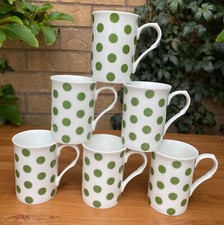 Set of 6 Polka Dot Green &