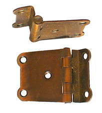 Hinge Cabinet Cranked 1½" 1 pair ⅜”Offset Florentine Bronze plate UK see details