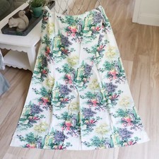 Vtg Barkcloth Drapery Panel