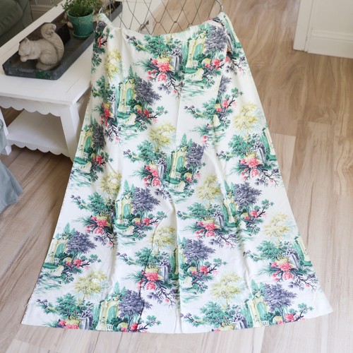 Vtg barkcloth drapery panel - vtg,