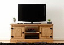 2 Door 1 Shelf Solid Pine Flat