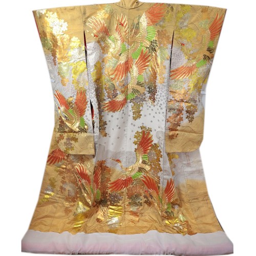 Vtg uchikake wedding kimono - uchikake,