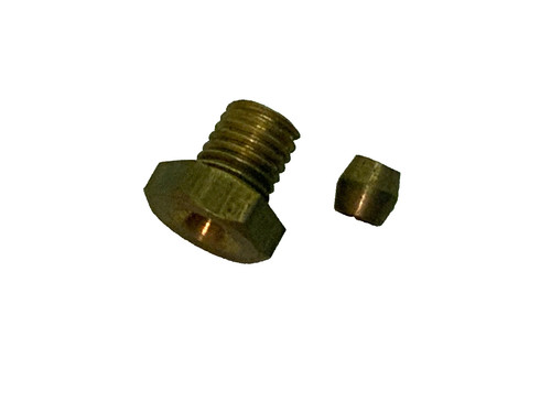 Brass fuel pipe - 1/8", olive