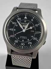 Seiko 5 Automatic SNK809 Men's Watch Black Dial Fully Working