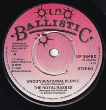 70s Reggae THE ROYAL RASSES unconventional people 1978 UK 7" Vinyl 45 Mint
