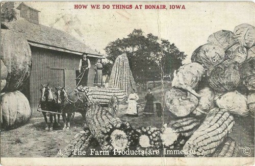 Bonair iowa 1915 - bonair,, postcard