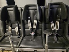 Multimac SuperClub 3 Seater Car Seat with 3 Headrests. Black finish. 