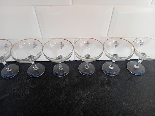 Six vintage babycham white - six,