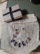 Avon Silver And Blue Necklace