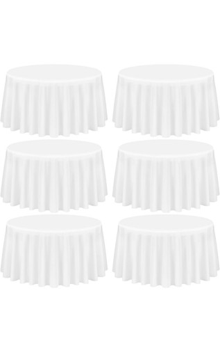 Ivory round tablecloths - 6x,