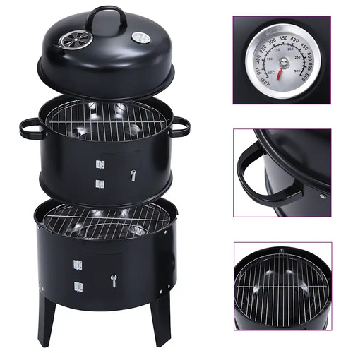 Walplus charcoal smoker - 3-in-1,