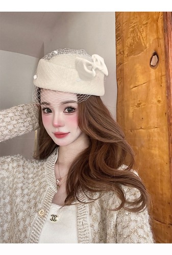 Veil cap headpiece clip - cap,