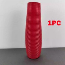 1X Tall Floor Vase Red Plastic