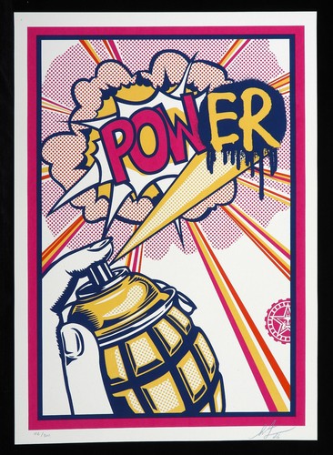 Shepard fairey power fuchsia - fairey,
