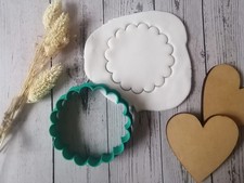 Scalloped Flower Fondant Cookie Cutter 10cm - Biscuit Clay Cutter -Baking Gift