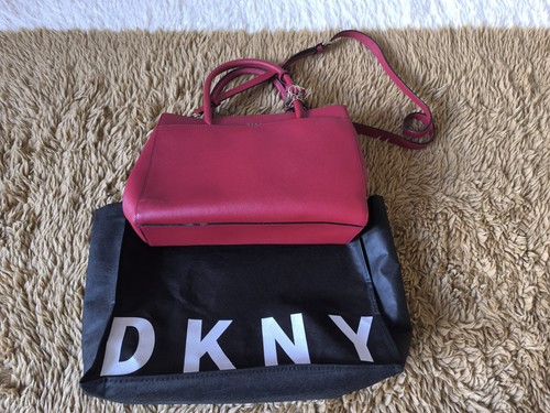 Dkny red saffiano leather tote - leather,