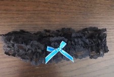 Vintage Black lace Suspender S