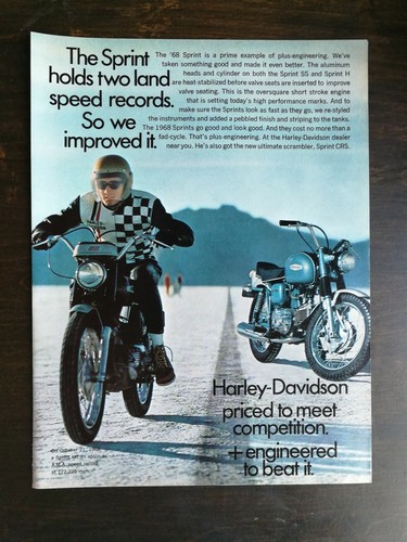 Vintage 1968 harley davidson - 1968,