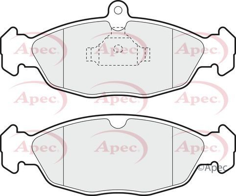 Apec rear brake pad set - apec,