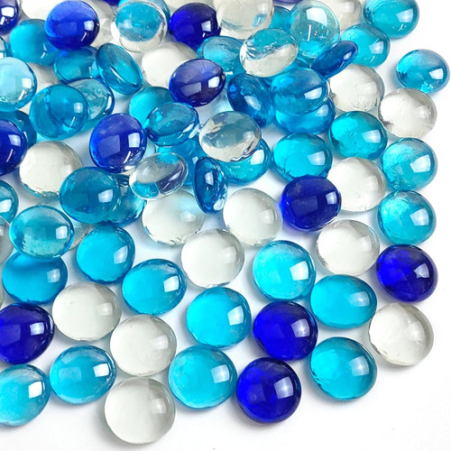 100 pcs blue glass beads - glass,