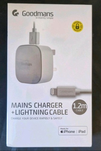 Goodmans mains charger - &, cable
