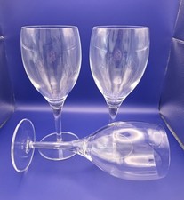 Set of 3 Clear Glass Wine