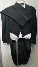 1950s Men’s Evening Tailcoat Three Piece Suit Bespoke Midnight Blue Vintage 42 L