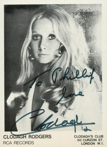 Clodagh rodgers signed - rodgers,
