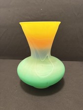 Spanish Herna Art Glass Vase by Cristalerius Gordiola Sunset Design