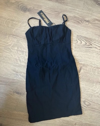 Pink vanilla black bodycon - pink,