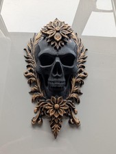 Ornate Skull & Flower Wall Art