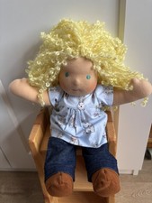 Bamboletta Doll Cuddle Doll with yellow Boucle Hair Waldorf Doll Excellent 