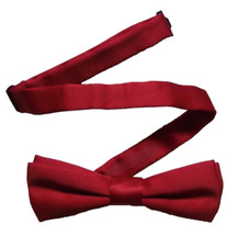 Red Vintage Bow Tie Mens Dickie Bowtie Retro Adjustable Narrow