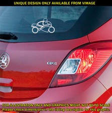 Fun Motorcycle Motorbike Racing Stick Man Car Van Windows Vinyl Decals Stickers