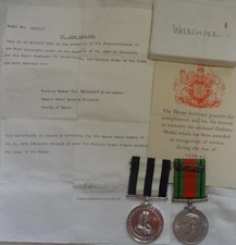 ST JOHN'S AMBULANCE  MEDAL &
