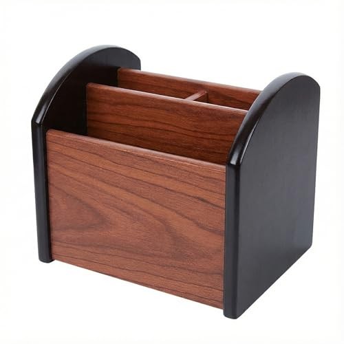 Wooden desk organizer with - organizer, 4