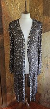 New "East" Sequin Long Duster Jacket   Gold Bronze New With Tags  10 12