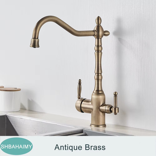 Antique brass filter kitchen - brass,