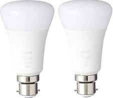 2x Philips Hue Smart LED Bulb B22 Bayonet 60W 806lm Works With Alexa & Google