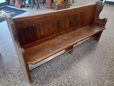 Antique Pitch Pine Solid Church Pew / Bench Settle / 6ft long