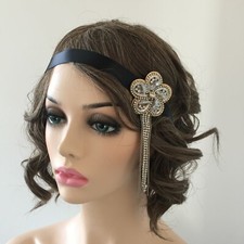 Crystal Flower Flapper Headband 1920s Gatsby Party Fascinator Wedding Bridesmaid