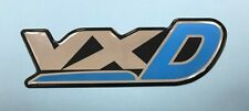 VXD Chrome & Blue Sticker/Decal 40mm HIGH GLOSS DOMED GEL FINISH - Vauxhall