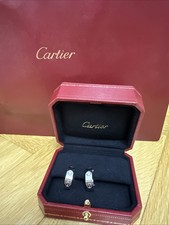 Cartier Love Hoop Earrings 18ct White Gold Diamond
