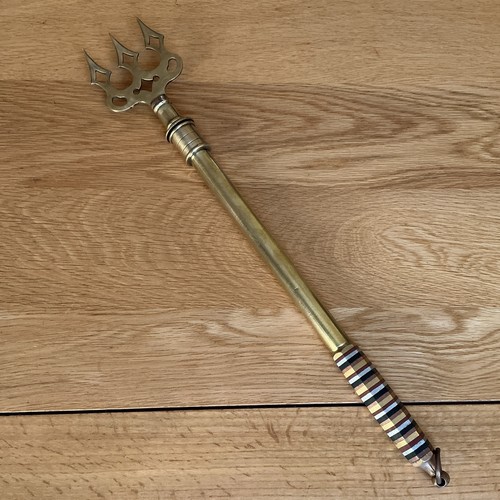 Vintage brass toasting fork - toasting,