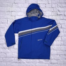 Vintage Billabong Blue Waterproof Nylon Warm Insulated Hooded Ski Jacket