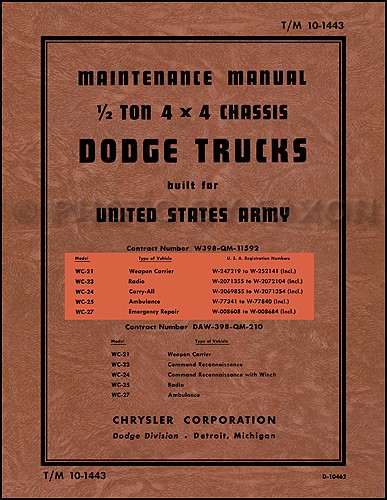 1941 1947 dodge half ton - wc,