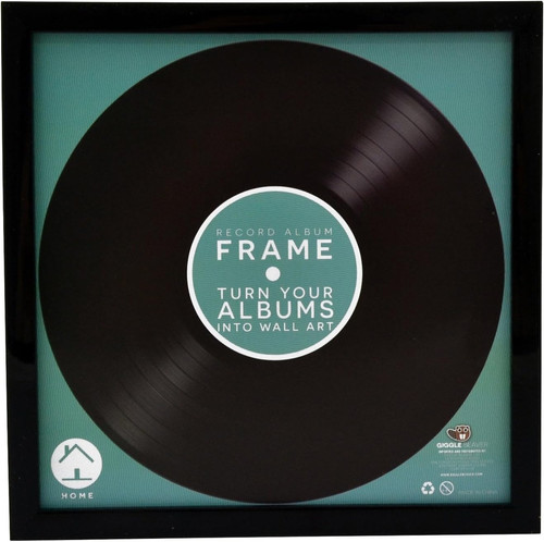 Black record album frame - black,