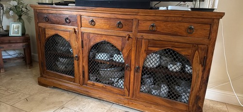 Large solid teak side board