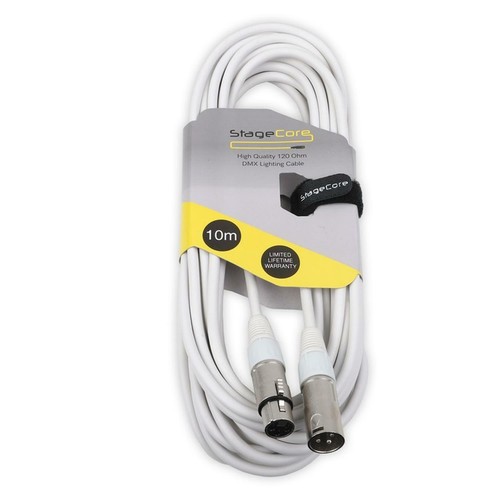 Stagecore 10m white dmx lead - stagecore,